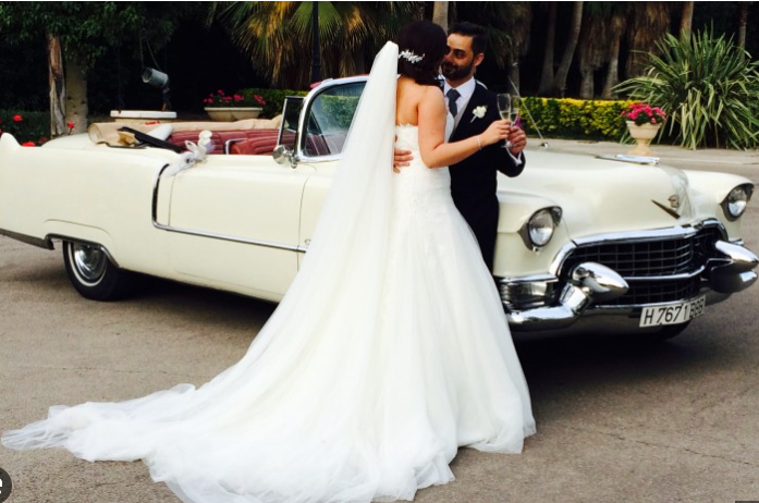 Montaje de ceremonia civil elegante